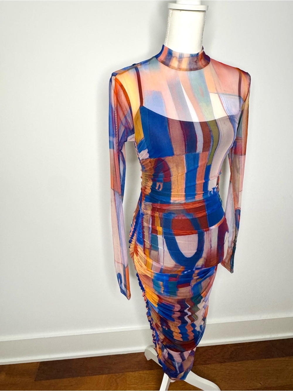 Woman’s Long Sleeve Mesh Dress